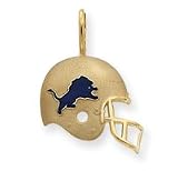 14k Detroit Lions Enameled Pendant
