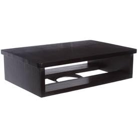 TV and VCR Swivel Base and Riser - Wood - Black Finish (Black) (5.5h x 20w x 13d) by Woodform, Inc