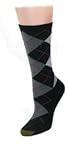 Gold Toe Argyle Pima Cotton Dress Sock with AquaFx (Black)