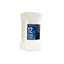 1888 Mills White Hand Towels Commercial quality - 12ct