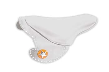 Motorcycle White Leather Buddy Seat with Skirt