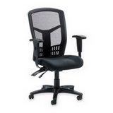 Executive High-Back Chair, Mesh Fabric, 28-1/2x28-1/2x45, BK (LLR86200) Category: Metal Office Chairs