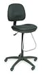 Dakota Designs 1FAV2 Drafting Stool, 23-33 In H, Black