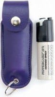 Mace Brand Pepper Spray Police Strength 10% Formula with Leather Key Case (Purple)