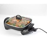 Black & Decker SKG105 Square Nonstick 12 Fry Pan with Glass Lid