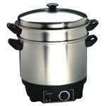 Stainless Steel Countertop Steamer, 24 Quart (12-0570) Category: Steamers and Accessories