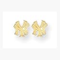 N.Y. Yankees 14kt gold post earrings