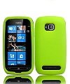 Nokia Lumia 710 Sabre Neon Green Cell Phone Silicone Case / Executive Protector Skin Cover