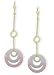 10 Karat Tri-Color Gold Four Circle Earrings title=