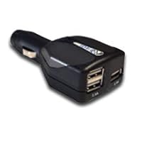 IDEAL Lightening 3 Port USB Car Charger, 5A Lightning Fast Charge, Charge Two iPads at the Same Time, Supports AC mode, Fast Charge 3 Devices at Once, 10 Free Cords Included