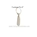 Toddlers Kids Solid Cream Ivory Zipper Necktie Tie