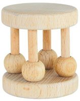 green sprouts Natural Wood Cage Rattle