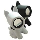 Bow Wow Black and White Dog Speakers