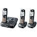 Panasonic Dect 6.0 Expandable Titanium Digital Cordless Answering System - 3 Handset System (KX-TG9343T)