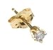 Mens Mans Single Genuine Diamond 14K Gold Stud Earring