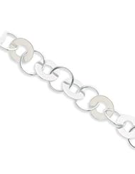 Circle Link O Bracelet Sterling Silver with Toggle Clasp