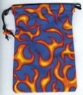 Gallant Hand: Cotton Gamer Dice Bag - Blue Flrame (5"x7") - Holds Approximately 90-100 Dice