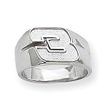 14k White Gold NASCAR Dale Earnhardt Number 3 Ring