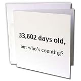 EvaDane - Happy Birthday - 33,602 days old but who's counting. Happy 92nd Birthday - Greeting Cards-12 Greeting Cards with envelopes