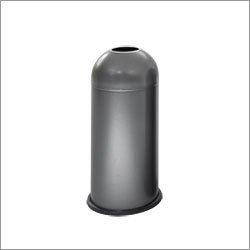 Receptacle, Push Dome Top, Steel, 15-Gal., 16-1 2 Dia x 35H, Black Speckle SAF9675