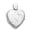 Small Engraved Heart Locket