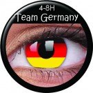 Farbige Crazy Fun Kontaktlinsen crazy contact lenses EM 2012 Fußball Fussball Germany Deutschland 1 Paar. Mit Linsenbehälter!