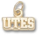 Utah Utes Solid 10K Gold ''UTES'' 3/16'' Pendant