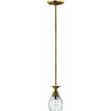 Hinkley Lighting 5317BB Mini Pendant - Plantation Burnished Brass Traditional Tropical Lights