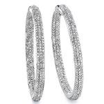 21yBX UHqlL. SL160  2 1/2 ctw Diamond Hoop Earrings