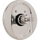 California Faucets 1/2 Thermostatic Valve with Round Trim Plate & Decorative Handle TH-150-57-PC