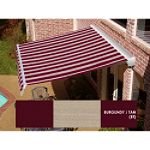 Beauty-Mark Destin Motorized Retractable Awnings with Hood - Burgundy/Tan