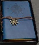 [Amaterasu one press] fashionable voyage diary diary pirate-style antique notebook leather diary plain interior anchor miscellaneous notes memo notebook cute [MT058 (Dark Blue)