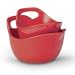 Rachael Ray Stoneware Serving and Mixing Bowl Set, 1-Quart and 2-Quart, Red