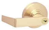 Schlage ND12RHO606 Satin Brass ND-Series Rhodes Heavy Duty Exit Only Door Lever Set ND12D-RHO
