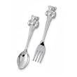 BABY SPOON & FORK - BABY SPOON & FORK, SILVER PLATED.