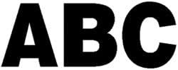 Duro Permanent Adhesive Vinyl Letters & Numbers 1/2" Gothic/Black D3212-BLACK; 6 Items/Order