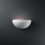 Ambiance Small Quarter Sphere Wall Sconce with Floral Band Justice Design Group (7800)