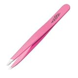 Tweezerman Stainless Steel Slant Tweezer, Neon Pink