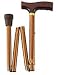 Health & Personal Care : Folding Cane * Adjustable Height (Push Button) * Hand Finished Cherry Wood Derby Handle * Gleaming Bronze Finish