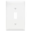 Pass & Seymour TP1WCP TradeMaster One-Gang One-Toggle Wall Plate, White, 10-Pack