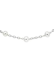 8-9mm Cultured Pearl 14K White Gold Necklace