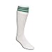 Sporting Goods : Three-Stripe Socks (White/Green)