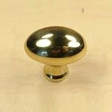 10302-3 Knob 1 Diameter - Polished Brass