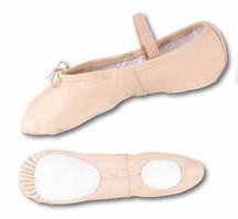 Youth Split Sole Pink Leather Ballet Shoe