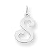 Sterling Silver Stamped Initial S Charm