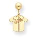 14K Baltimore Orioles Jersey Post Dangle Earrings