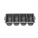 BIN CUTLERY 4-COMP GRAY, EA, 10-0296 RUBBERMAID COMMERCIAL UTILITY CARTS