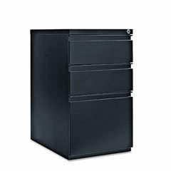 Three-Drawer Mobile File Pedestal w/Full-Length Pull, Black, 23 Deep AELPB532823BL