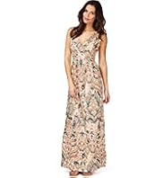 Indigo Collection Deep V-Neck Crochet Maxi Dress