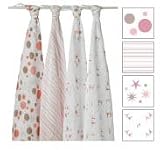 Aden Anais Baby Swaddling Blankets Muslin Squares 4 Pack Star Light